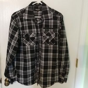 Black and white plaid shirt